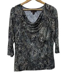 Dana Buchman Draped Neck Women’s Top  Size Medium